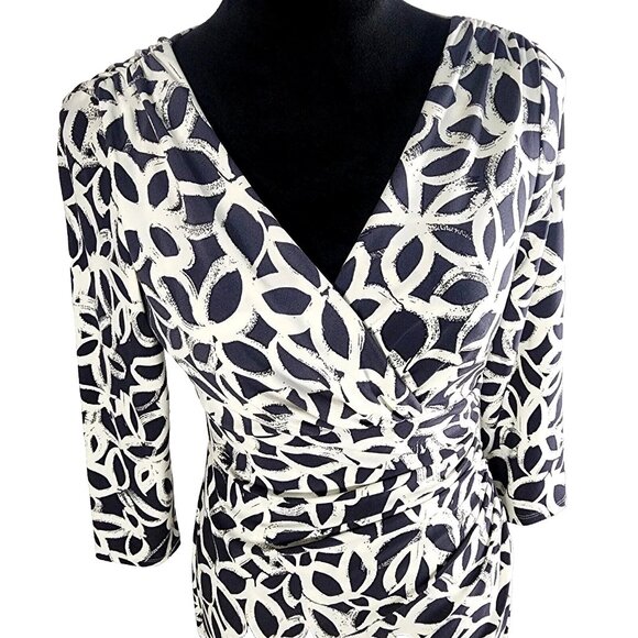 Lauren Ralph Lauren Jersey Surplice Dress Size 12 - Picture 3 of 6